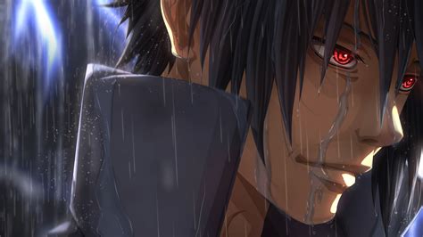Sasuke Sharingan In The Rain Anime Wallpaper 4k Ultra Hd Id4912