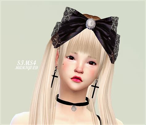 Ribbon Bow Headband The Sims 4 P2 Sims4 Clove Share Asia Tổng Hợp