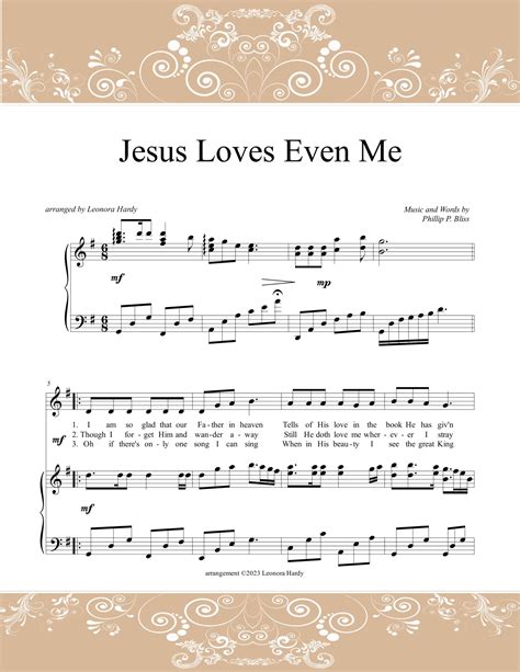 Jesus Loves Even Me Arr Leonora Hardy Sheet Music Phillip P Bliss