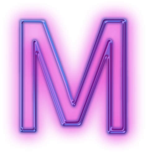 It can be downloaded in best resolution and used for design and web design. #tumblr #purple #mor #m #neon #hologram - Neon Letter M ...