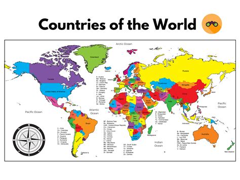 Map Of The Countries In The World United States Map