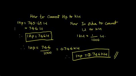 Hp to kw conversion calculator that is used to convert the power in horsepower (hp) to power in kilowatts (kw). How to Convert HP to KW ??? - YouTube