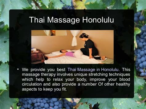 Massage Therapy Honolulu