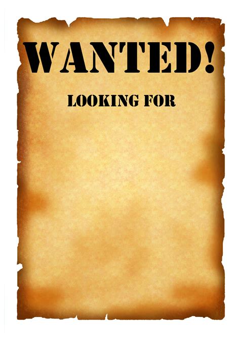 Western Wanted Poster Template