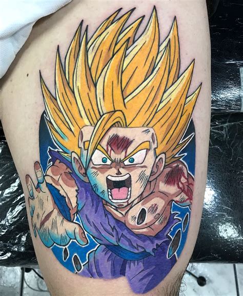Goku has been added to my dragon ball sleeve. Gohan tattoo #gohantattoos #gohan #dragonballtattoos ...
