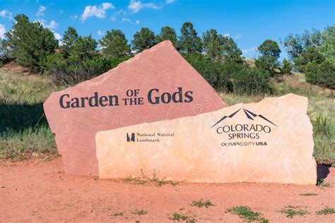 Garden Of The Gods Welcome Sign Editorial Photography Image Of
