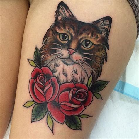 Melanie Milnes Tattoo Cat 27011 Татуировки с кошками Дизайн