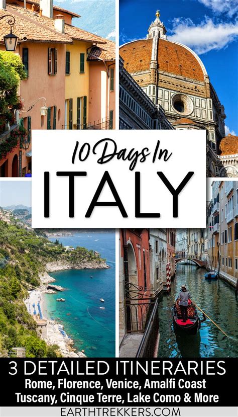 10 days in italy itinerary 3 italy itineraries including venice rome florence cinque terre