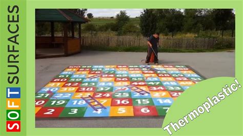 1 64 Snakes And Ladders Playground Thermoplastic Markings Youtube