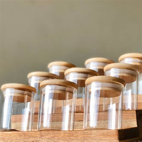 Bamboo Spice Jars Spice Jar Set Modern Minimalist Spice Etsy