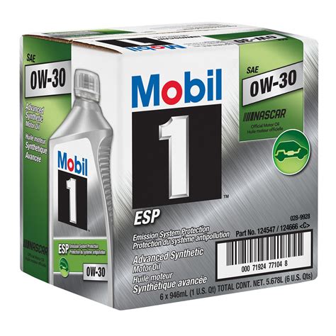 Mobil 1 Esp Full Synthetic Motor Oil 0w 30 1 Quart Case Of 6