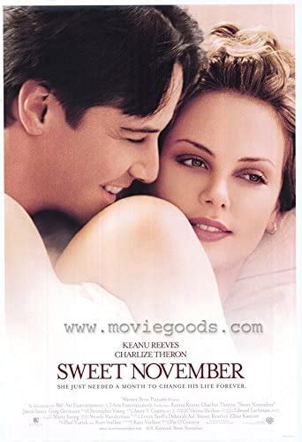Sweet November Poster 27x40 Keanu Reeves Charlize Theron