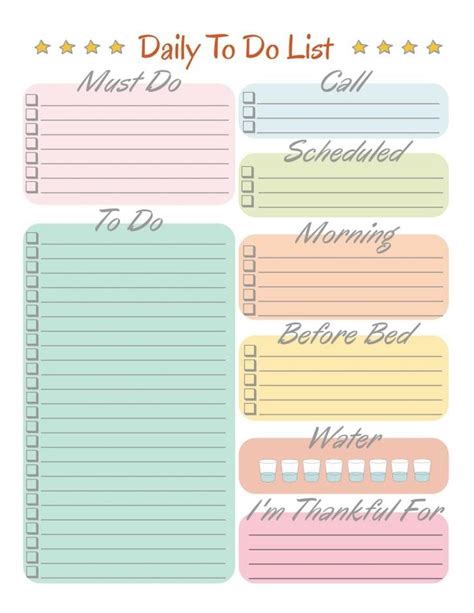11 Printable Daily Checklist And To Do List Templates