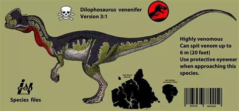 Dilophosaurus Venenifer Jurassic Park Series Jurassic Park 1993
