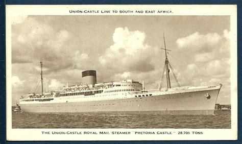 Rms Pretoria Castle Union Castle Line Ocean Liner Ebay