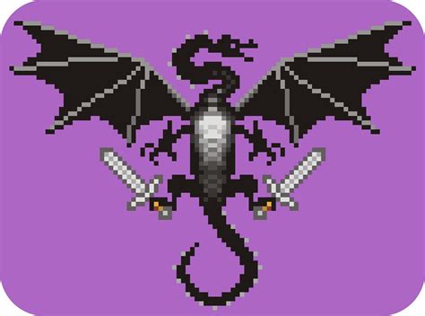 Minecraft Dragon Pixel Art