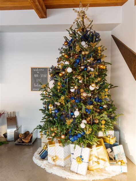 Blue And Gold Christmas Ornaments 60 Christmas Tree Decoration Ideas