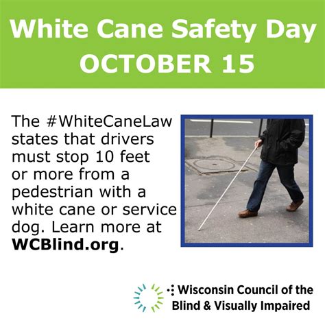 Today Is White Cane Safety Day Disability Rights Wisconsin