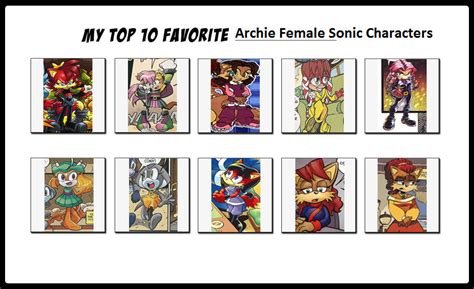 Top Ten Favorite Archie Female Sonic Characters By Ameth18 On Deviantart