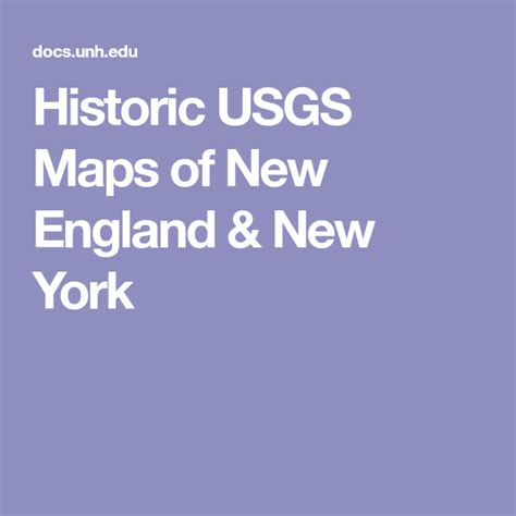 Historic Usgs Maps Of New England And New York Genealogy Map Map New