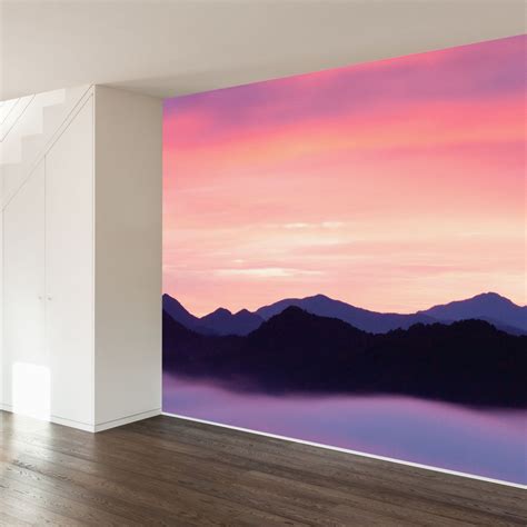 Paul Moores Rocky Mountain Sunset Mural Wall Decal Wall Murals
