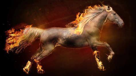 Running Fire Horse Artwork Live Wallpaper Fire Horses Wallpaper Hd