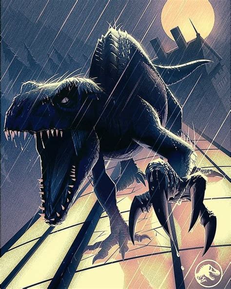 Jurassic Passion On Instagram “indoraptor On The Roof Stunning Art By Russ Gray