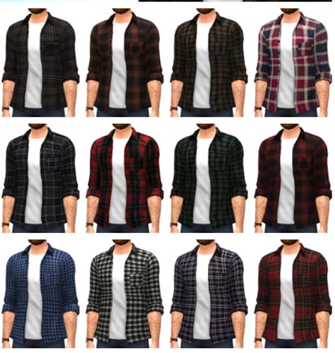 Marvin Sims Flannel Shirts • Sims 4 Downloads