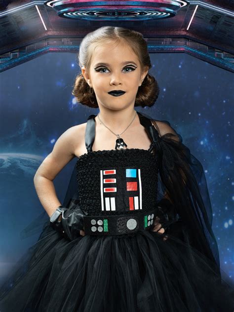 Girls Halloween Costumes Star Wars Inspired Darth Vader Tutu Dress