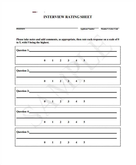 interview sheet template 10 free pdf word format download