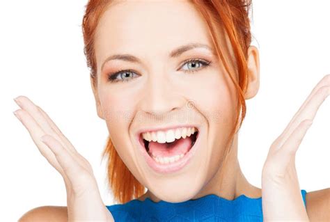 Excited Face Of Woman Stock Image Image Of Beautiful 38231047