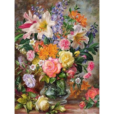 Diy Painting By Numbers Kit Colorful Flower4050 Cm