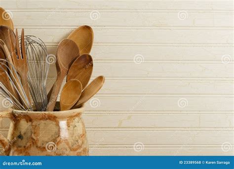 Wooden Spoons And Wire Whisks Stock Photo Image Of Antique Copy