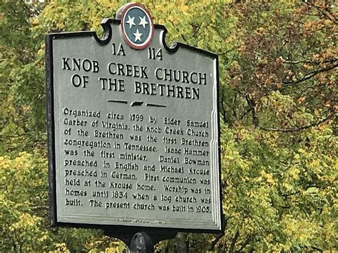 Knob Creek Church Of The Brethren Historical Marker