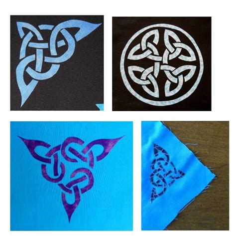 Easy Celtic Knot 4 Quilt Applique Patterns Designs Set 1 Etsy