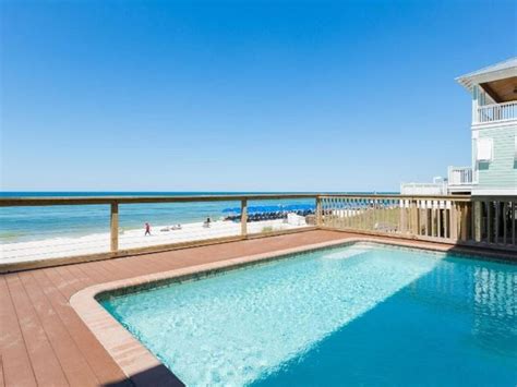 directly on the beach 6 bedroom beach house with heated pool and hot tub lower grand lagoon