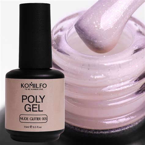 PolyGel 005 Nude Glitter With Shimmer 15 Ml Komilfo