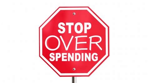 Stop Over Spending Sign Save More Money Budget 3 D Animation Motion