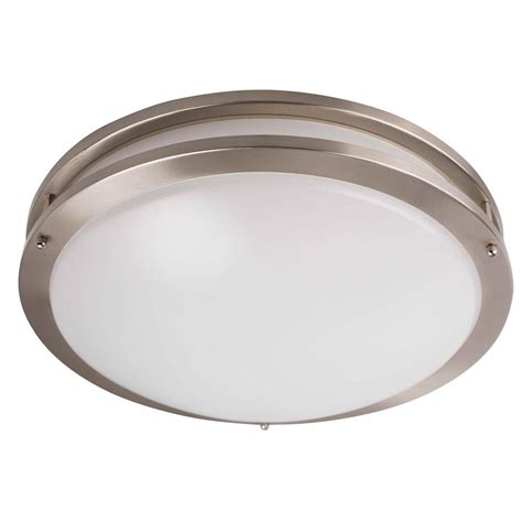 Flush mount led ceiling lights home depot. 1-Light Integrated LED Flush Mount Ceiling Light in ...