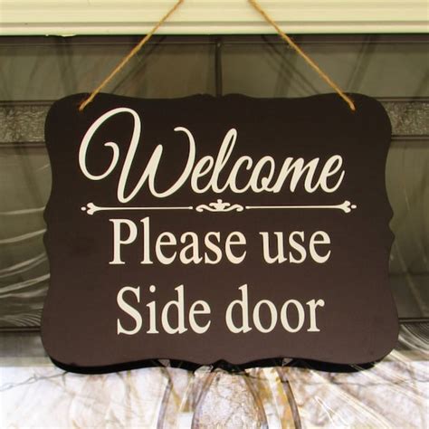 Welcome Sign Front Door Etsy