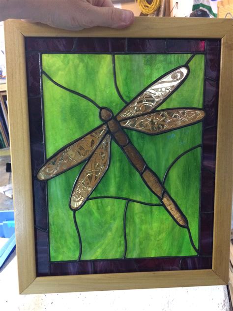 Dragonfly Stained Glass Window ©️ M Sotherden Art Glass Dragonfly