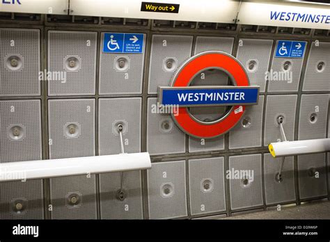 Westminster Tfl Underground Sign Stock Photo Royalty Free Image