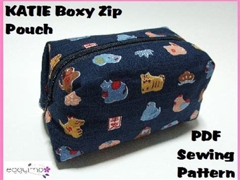 Instant Download Pdf Pattern Katie Boxy Zip Pouch Pdf Sewing Pattern