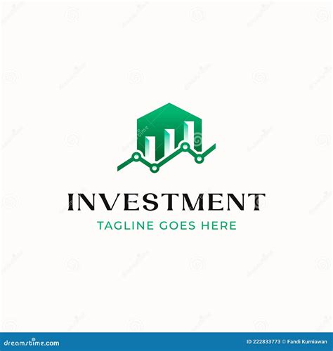 Home Building Chart Logo Investment Logo Template Isolated In White