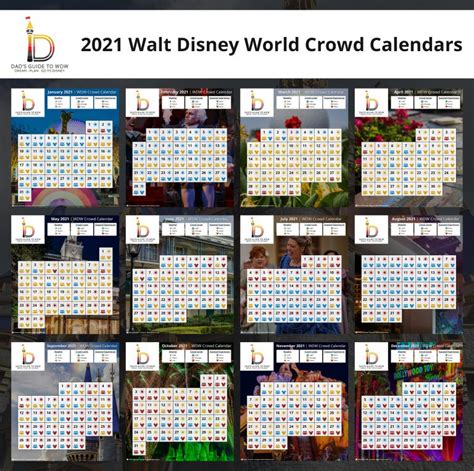 Disneyland Crowd Calendar 2021