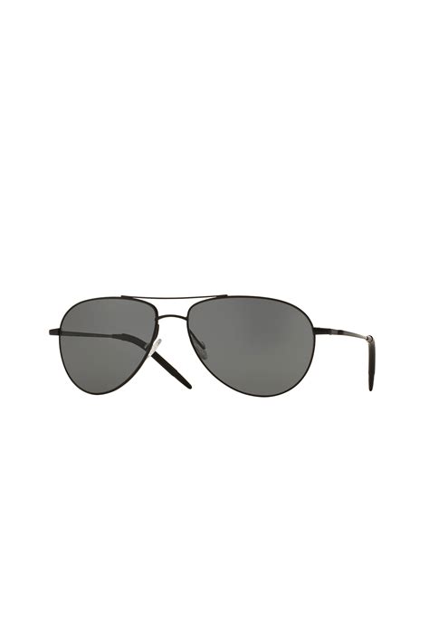 Oliver Peoples Benedict Black Chrome Polarized Sunglasses