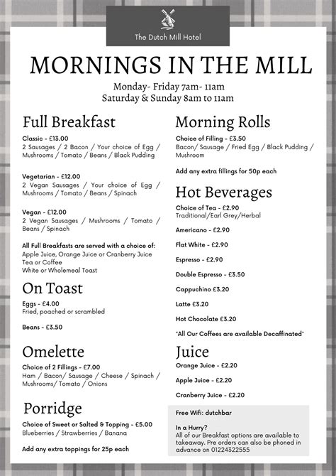 Breakfast The Dutch Mill Hotel