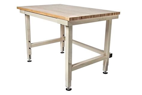 Wood Workbench Manual Adustable Height