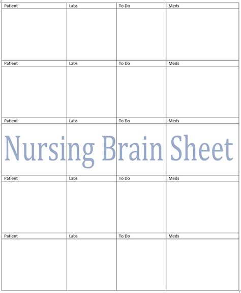 Nursing SBAR Brain Report Sheet Etsy