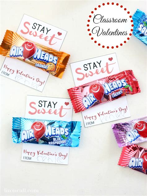 Purchase any 3 cards and get 1 card free. Stay Sweet Free Printable Classroom Valentines - Liz on Call